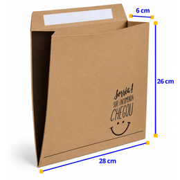 Envelope de papel kraft com dupla face P